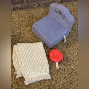 American Girl brand Sit n' Snooze Purple Futon Set